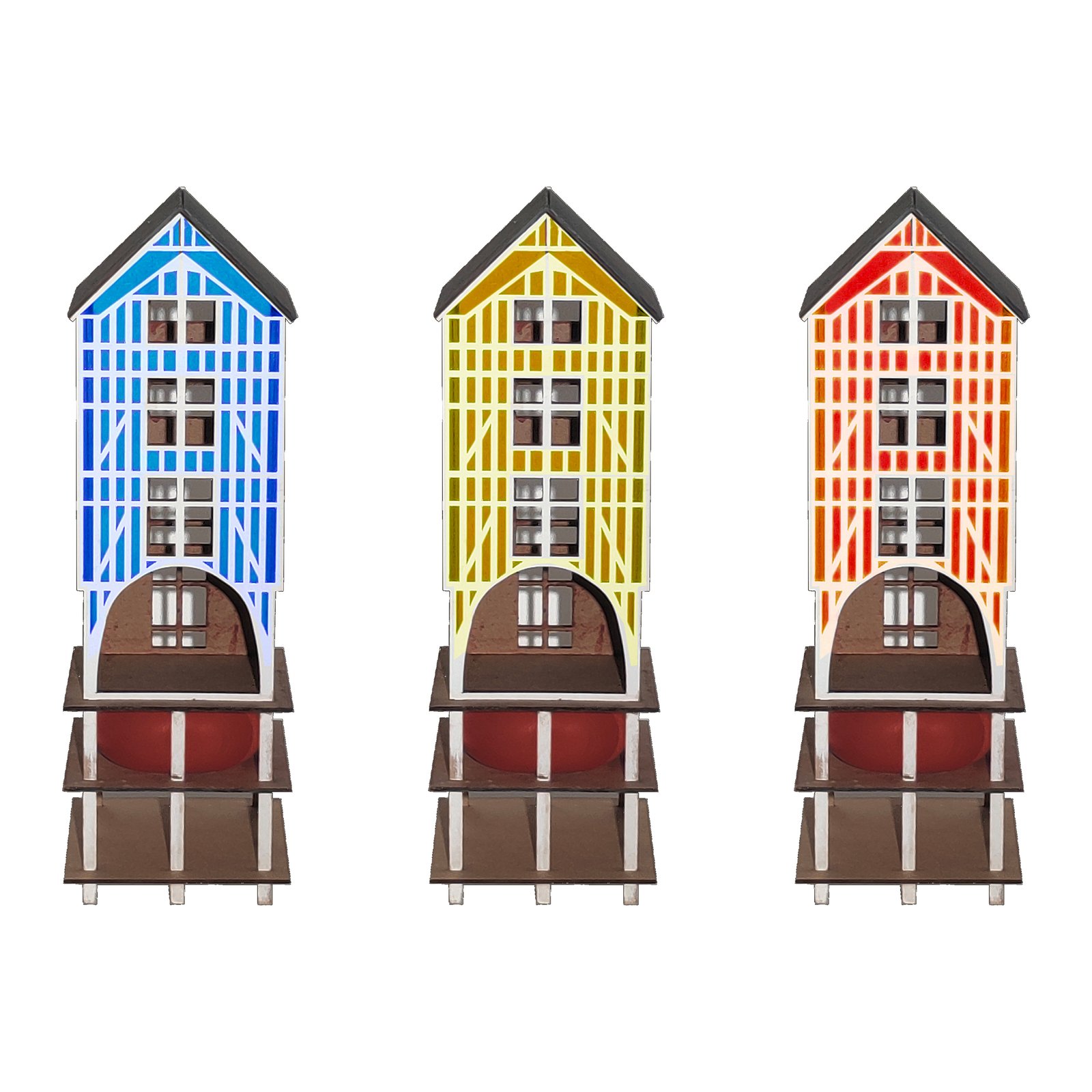 Module bleu flottant sur la Seine